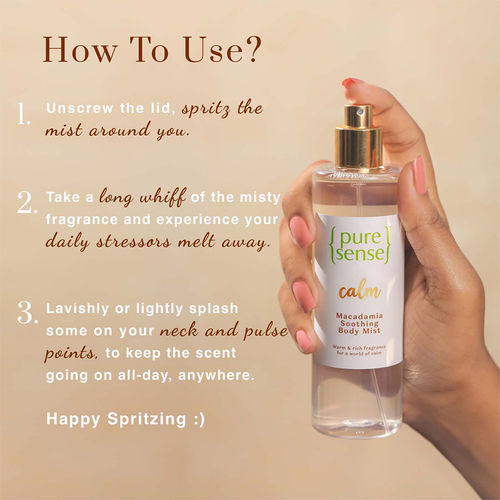PureSense Body Mist Combo Calm Macadamia Soothing Long Lasting Women's  Perfume