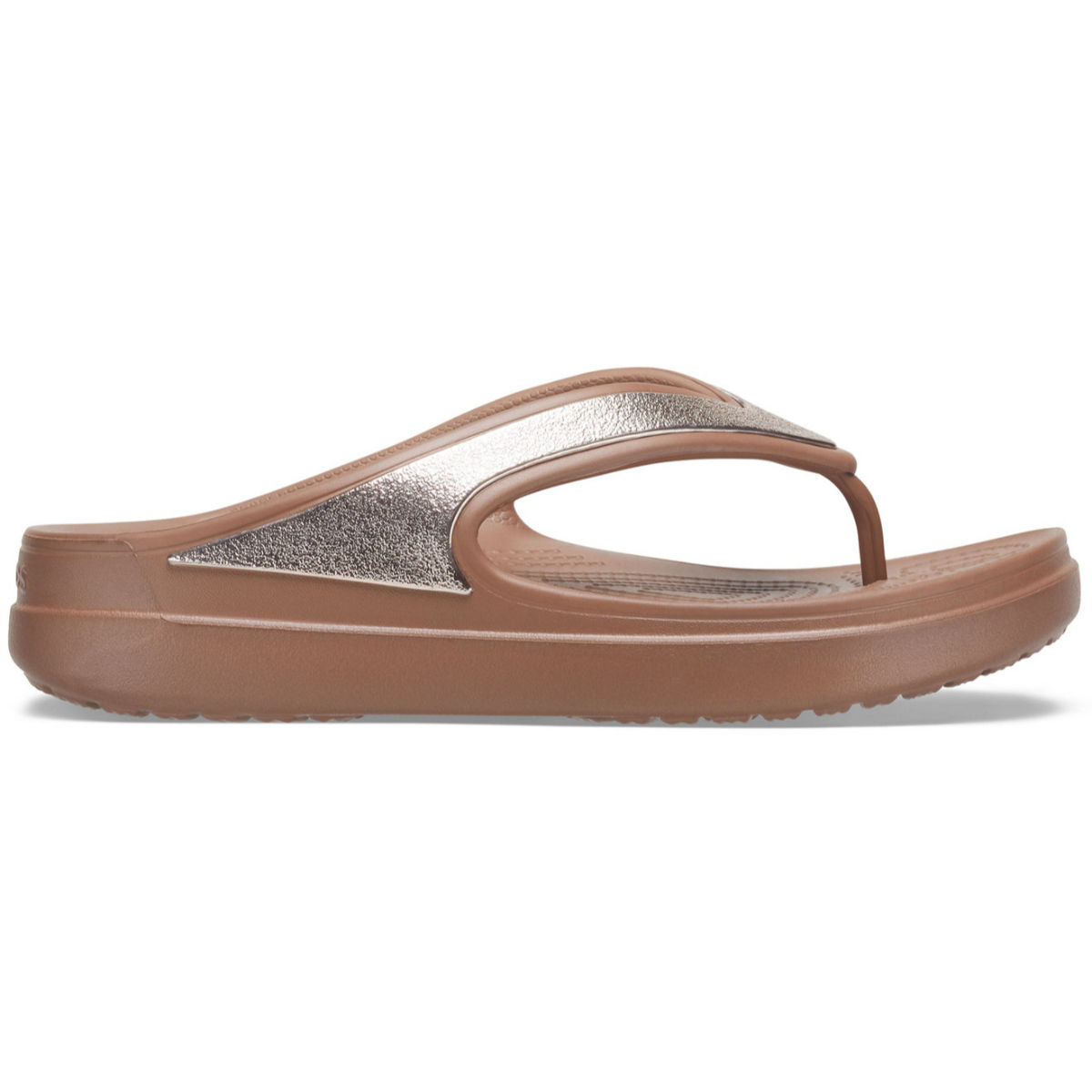 Women's crocs sloane hot sale metallic texture flip