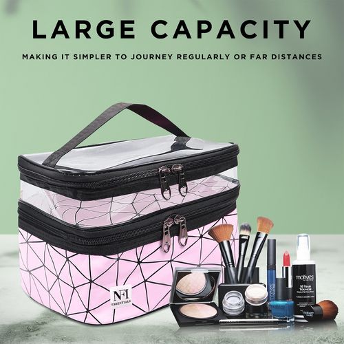 Travel Makeup Bag 240g Compartment Design Multicolor India