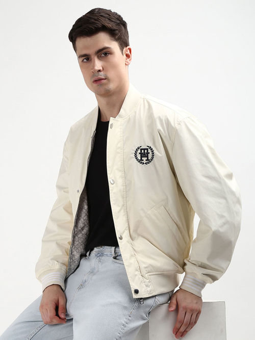 Tommy Hilfiger Beige Reversible Varsity Jacket