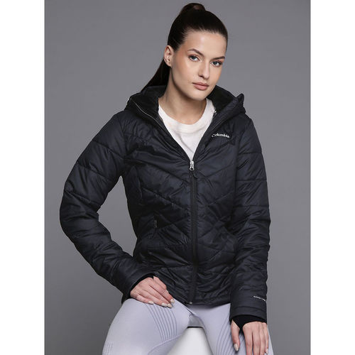 Columbia Women Black Omni Heat Reflective Heavenly Hooded Jacket (M)