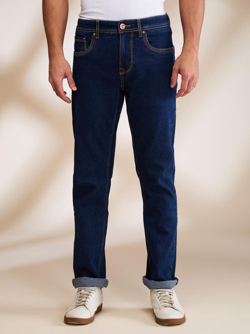 Buy Being Human Bhdi24813 Mid Tone Blue Denim Jeans Aw24 Online