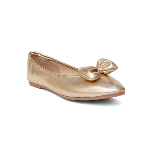 Buy Sherrif Shoes Women Golden Solid Casual Ballerinas Online