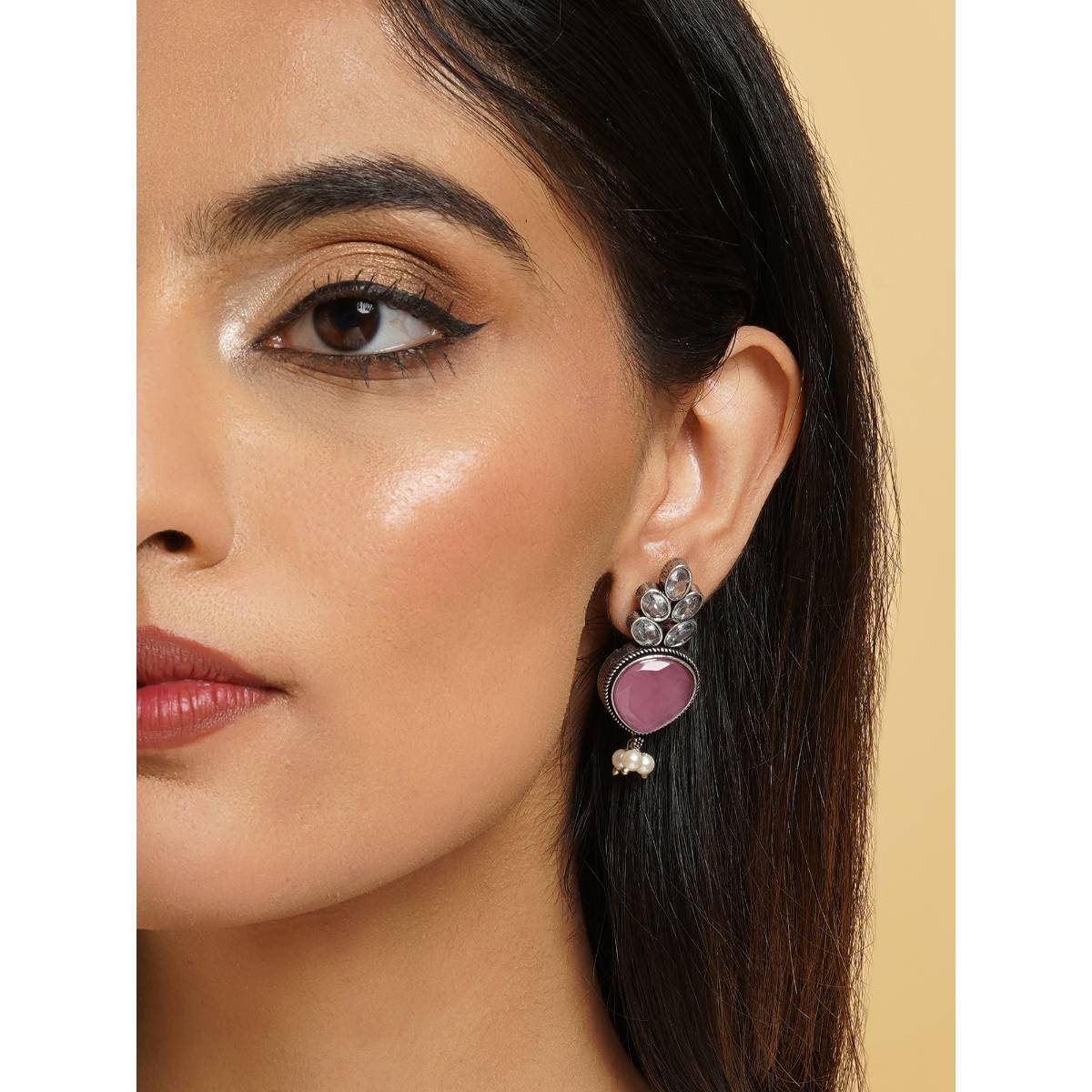 Teejh Whispering Rose Silver Earrings