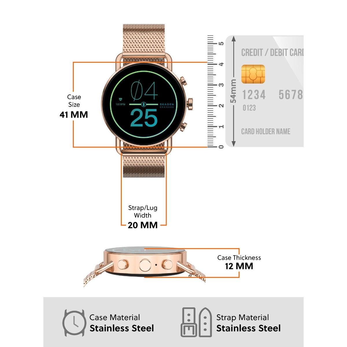 Buy Skagen Falster Gen 6 Rose Gold Smartwatch SKT5301 Online