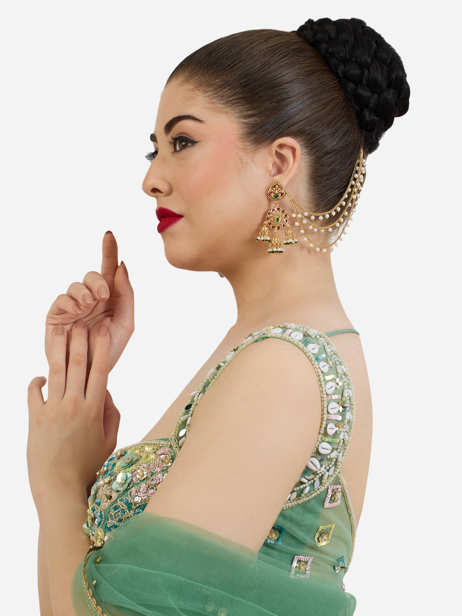 Zaveri Pearls Women White Alloy Earrings