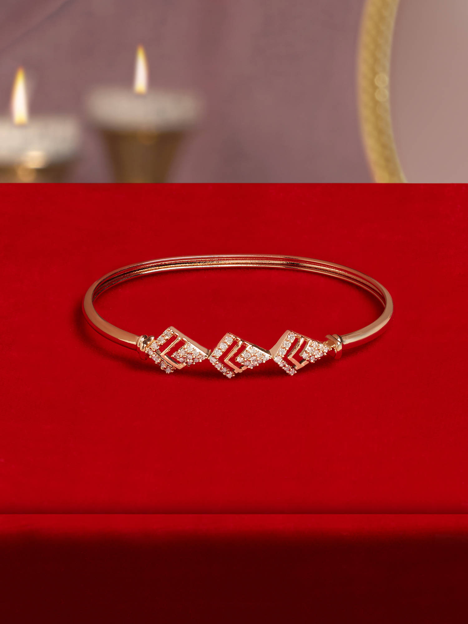 Zaveri Pearls Women White Brass Bracelet