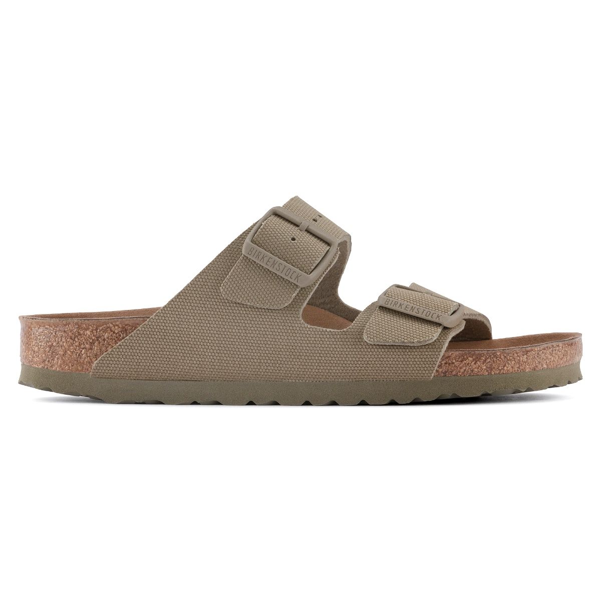 Birkenstock Arizona Rivet Logo Faded Khaki Regular Width Unisex Two Strap Sandals EURO 47