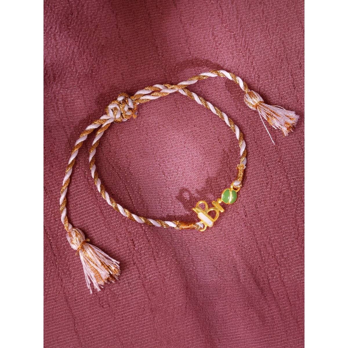 GIVA 925 Silver Golden Cricketer Bro Kids Rakhi