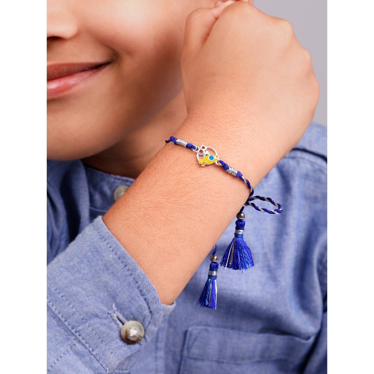 GIVA 925 Silver Little Bro Kids Rakhi