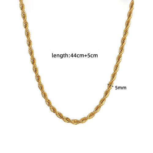Designs You Gold Plated Stainless Steel Anti Tarnish Twisted Chain  Necklace