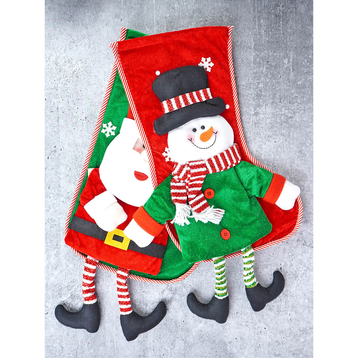 Buy Little Surprise Box 2 Pcs Set Of Glitter Legs Santa & Snowman