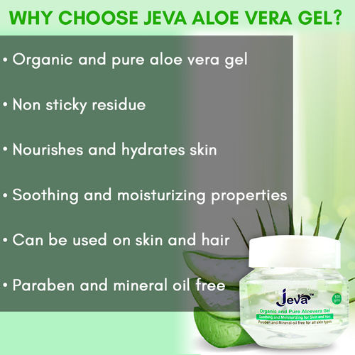 Jeva Organic & Pure Aloe Vera Gel - For all Skin Types: Buy ...