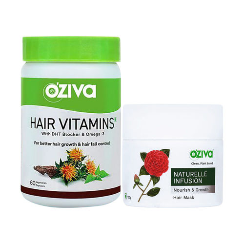 OZiva Healthy Hair Routine (OZiva Hair Vitamins + Naturelle Infusion  Nourish & Growth Hair Mask): Buy OZiva Healthy Hair Routine (OZiva Hair  Vitamins + Naturelle Infusion Nourish & Growth Hair Mask) Online