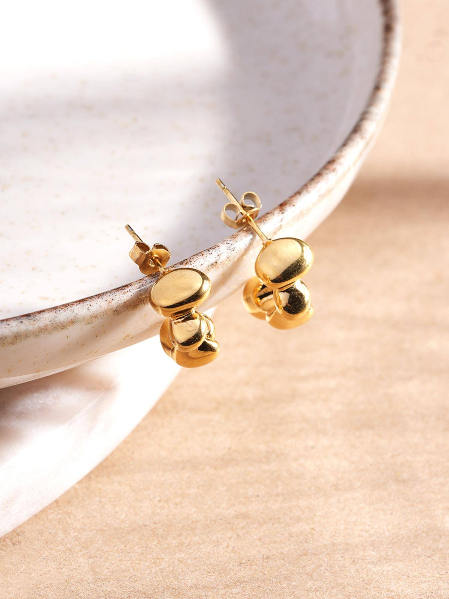 Palmonas Molten Muse Gold Hoop Earrings