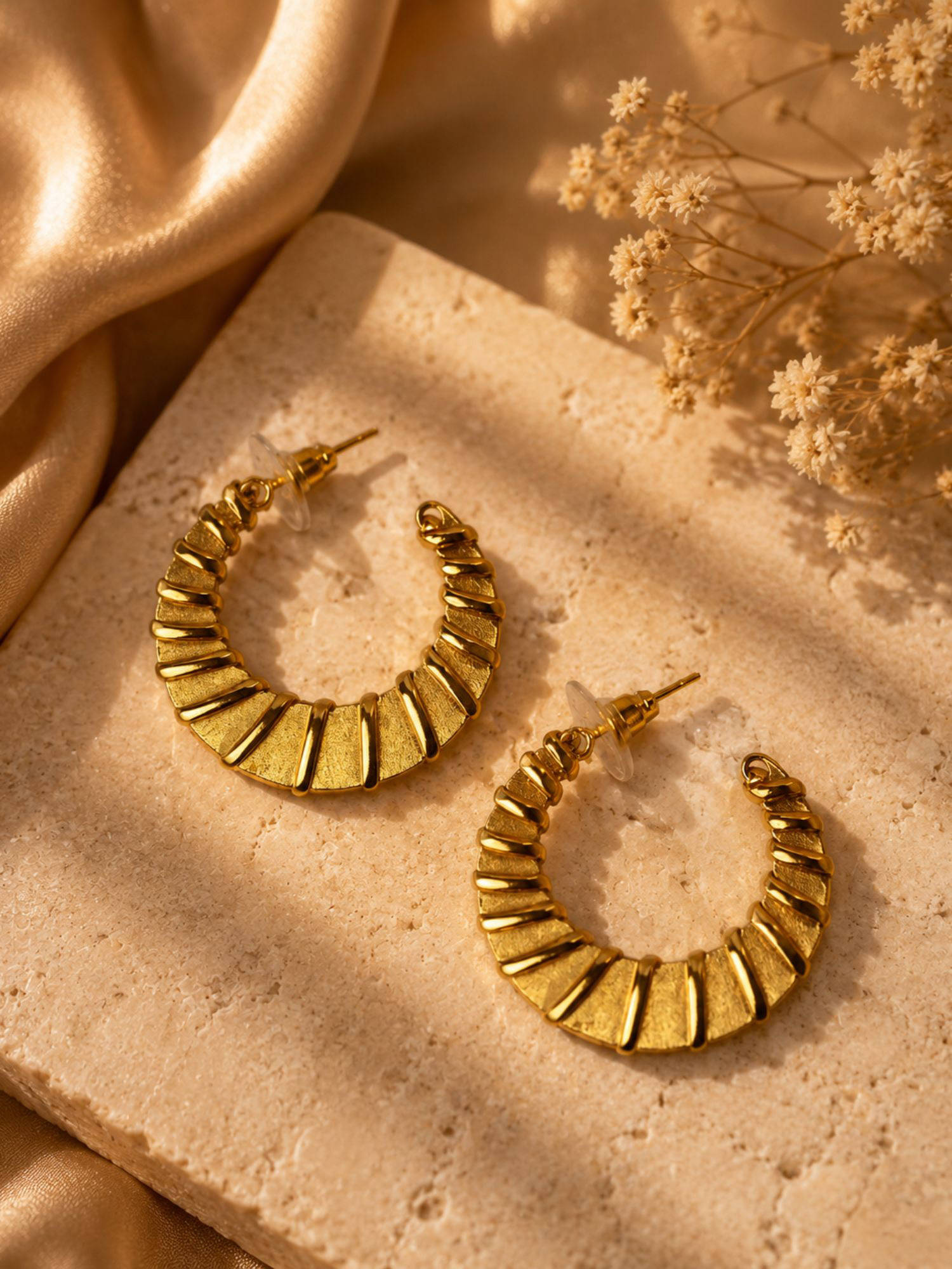 VIRAASI Gold Plated Hoop Earrings