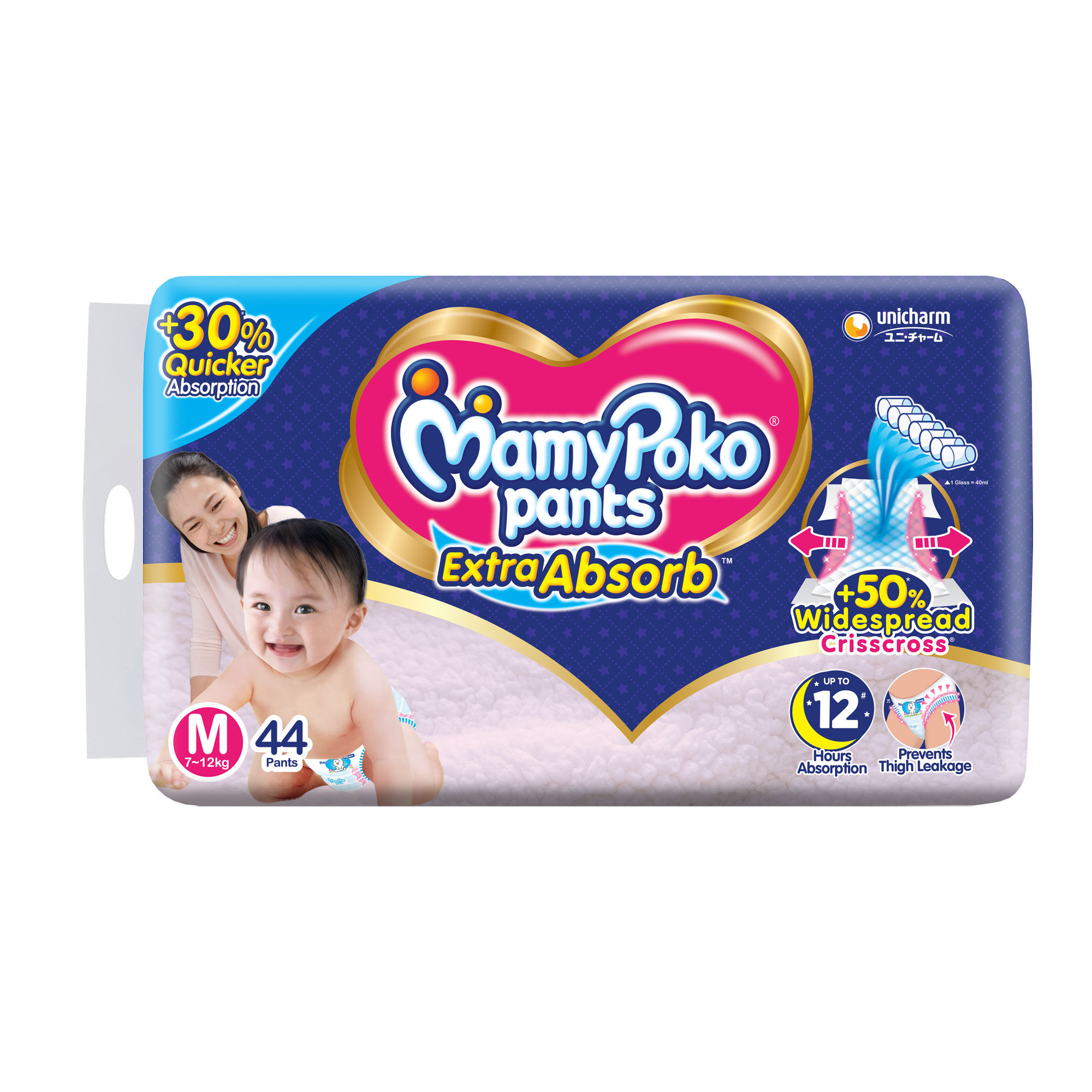 Buy Mamypoko Blue Cotton Diaper Pants With Extra Absorb L Pack Of 24  Online at Best Prices in India  JioMart