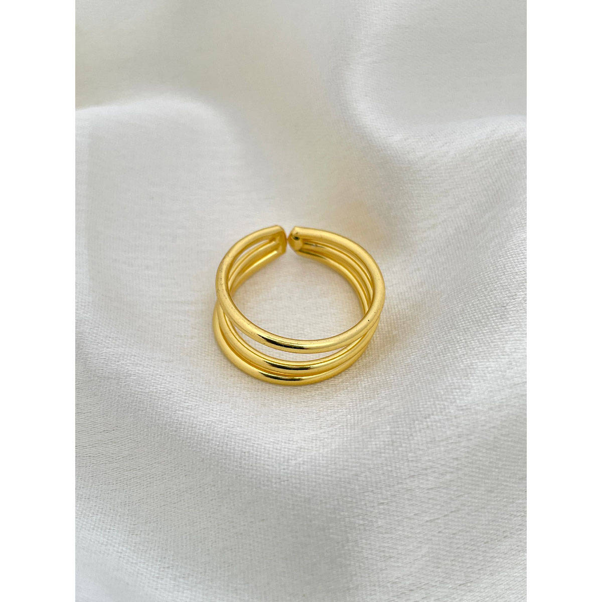Buy ISHKAARA Golden Triple Layered Ring Online
