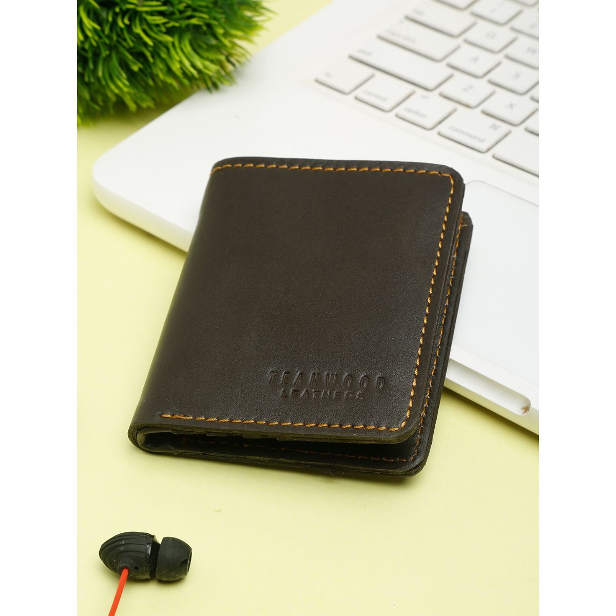 Men's Cool Wooden Leather Wallet