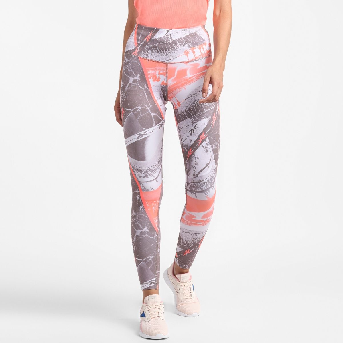 Reebok Wor Aop Tight Grey Training Tights: Buy Reebok Wor Aop Tight ...