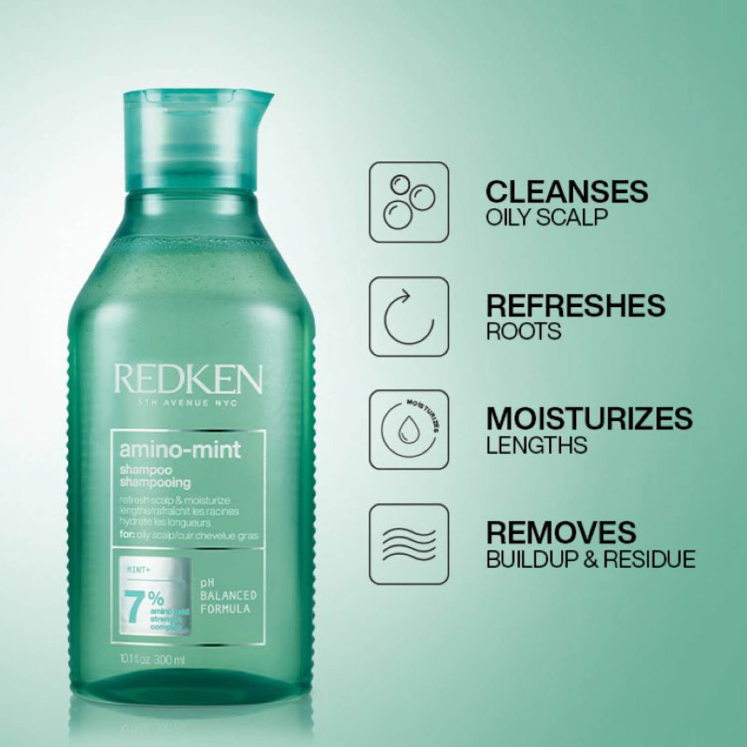 Buy Redken Amino Mint Shampoo With Amino Mint Complex For