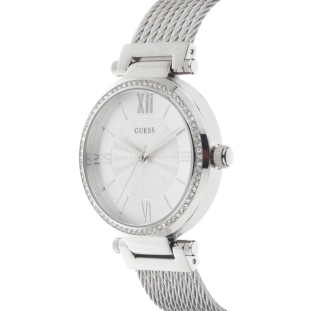 Guess W0638L1 Round Silver Dial Analog Watch: Buy Guess W0638L1 Round ...