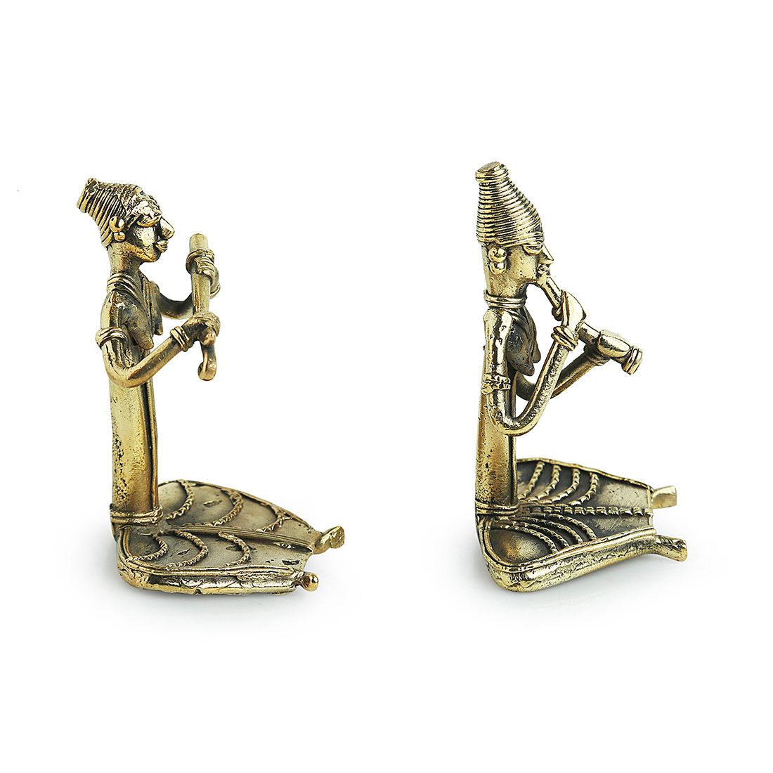 Buy ExclusiveLane Happy Flutists' Handmade Brass Figurines Showpieces