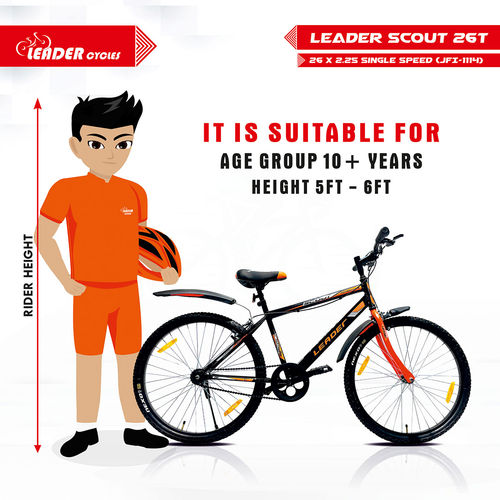 Buy Leader Scout MTB 26T Mountain Bicycle/Bike Single Speed for