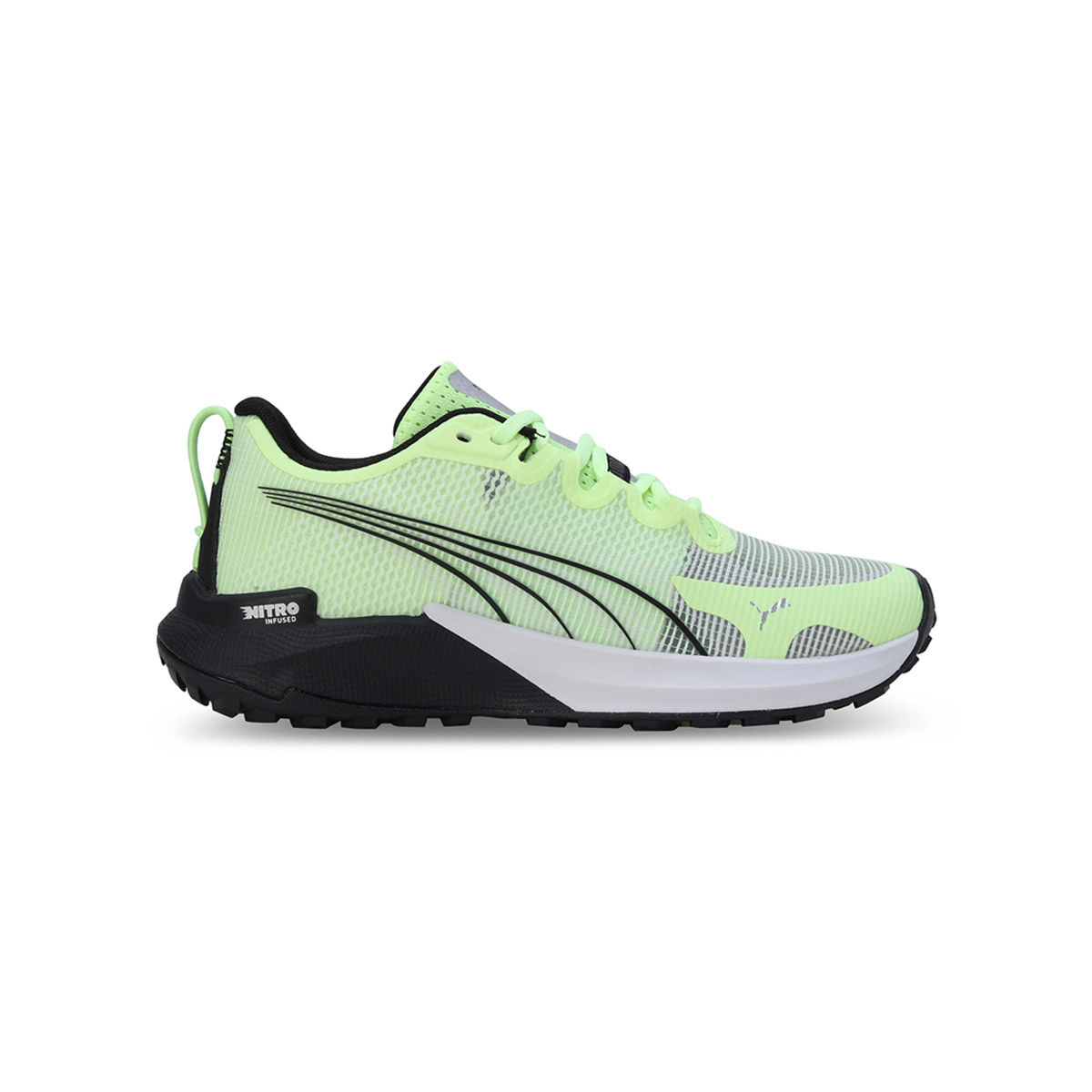 Puma Fast Trac Nitro Womens Green Running Shoes UK 4