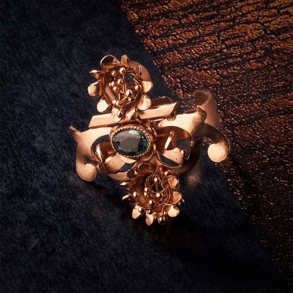 Suhani Pittie Piscean Flame Gold Plated Ring