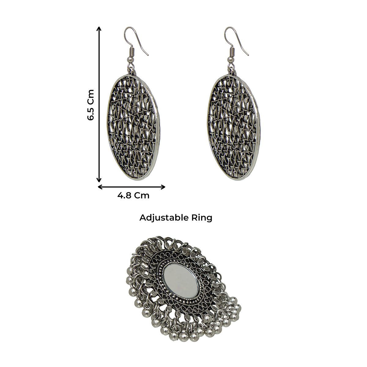 Buy Azai by Nykaa Fashion Combo of One Silver Oxidised