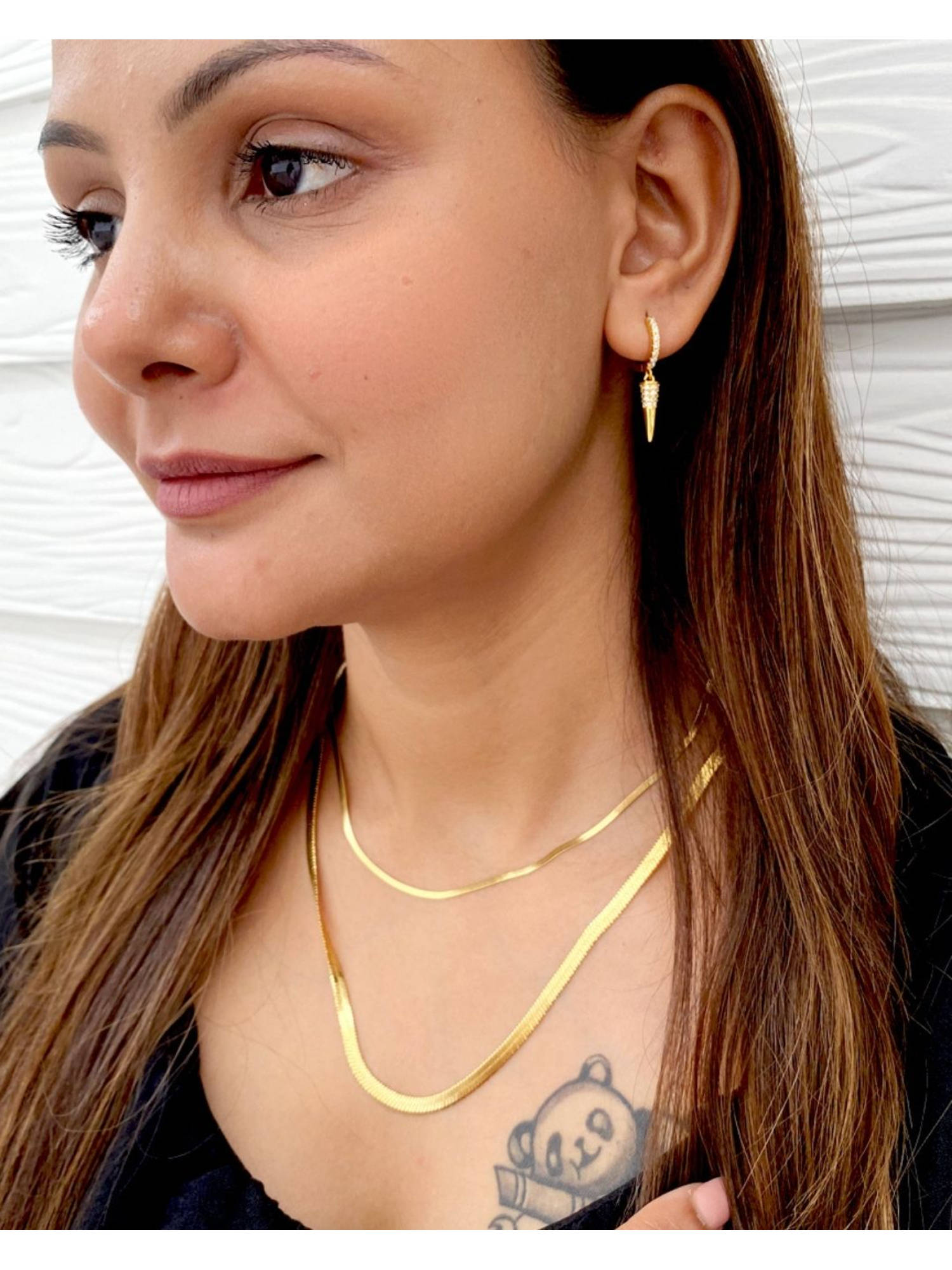 Boldiful Snake Gold Double Layer Necklace