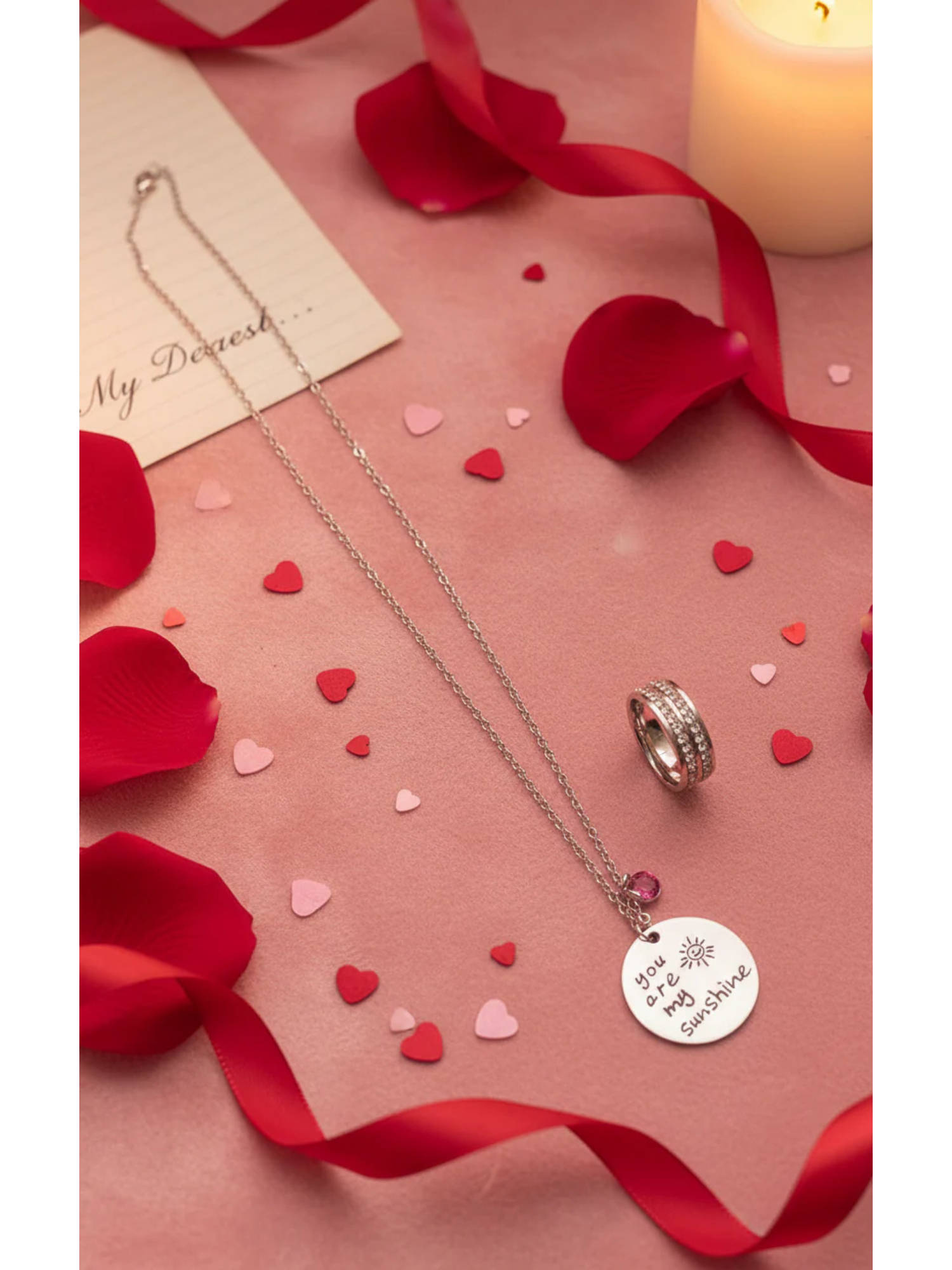 Jazz and Sizzle CZ Studded You Are My Sunshine Jewellery Set