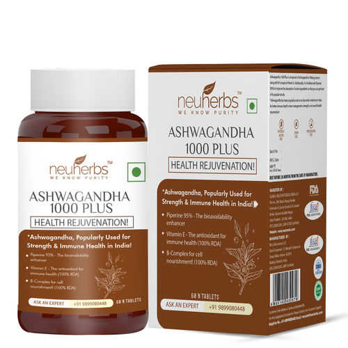 neuherbs ashwagandha 1000 plus tablets