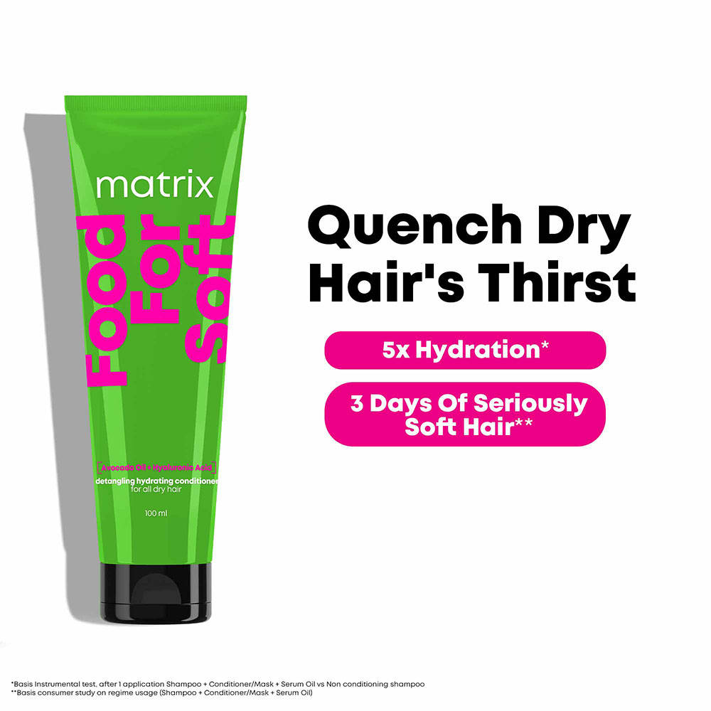 Matrix Food For Soft Detangling Hydrating Conditioner for Dry Hair with Hyaluronic Acid+Avocado Oil