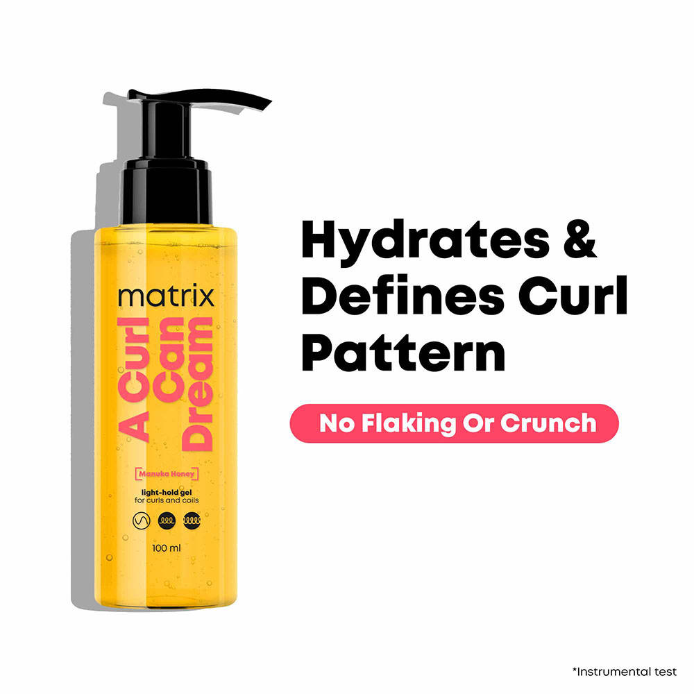 Matrix A Curl Can Dream Light-Hold Gel Nourishes, Defines Wavy Curly Hair with Manuka Honey Extract