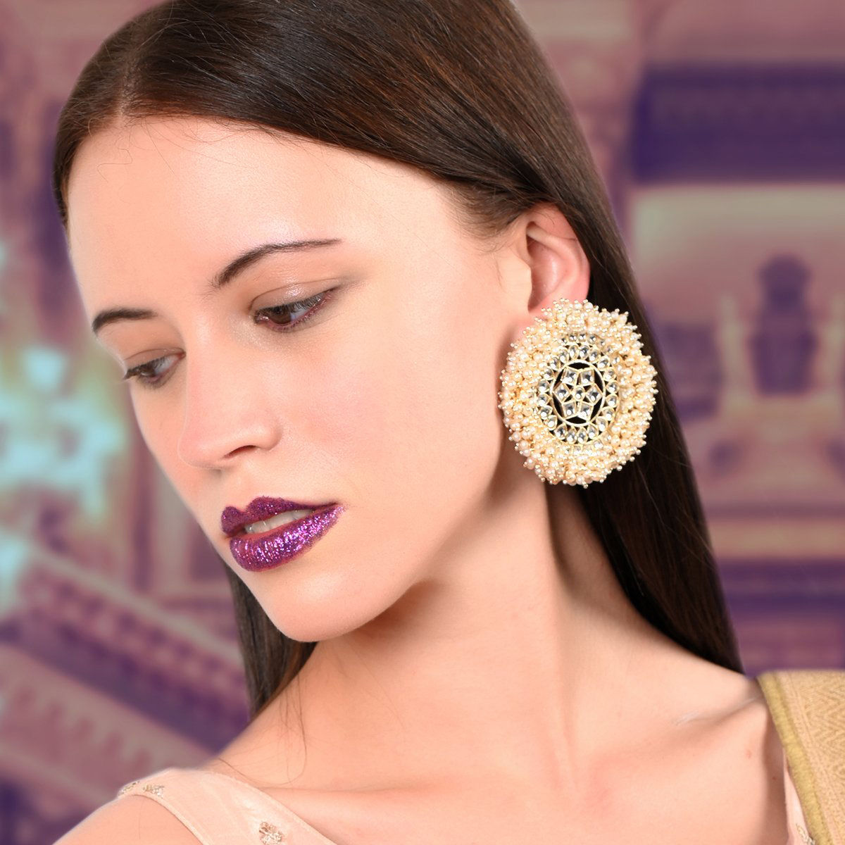 heavy quality Pearl Earrings Elegant Dangle Hoop Earrings Pearl Cluster for  Women Dangle Drop Stud Earrings