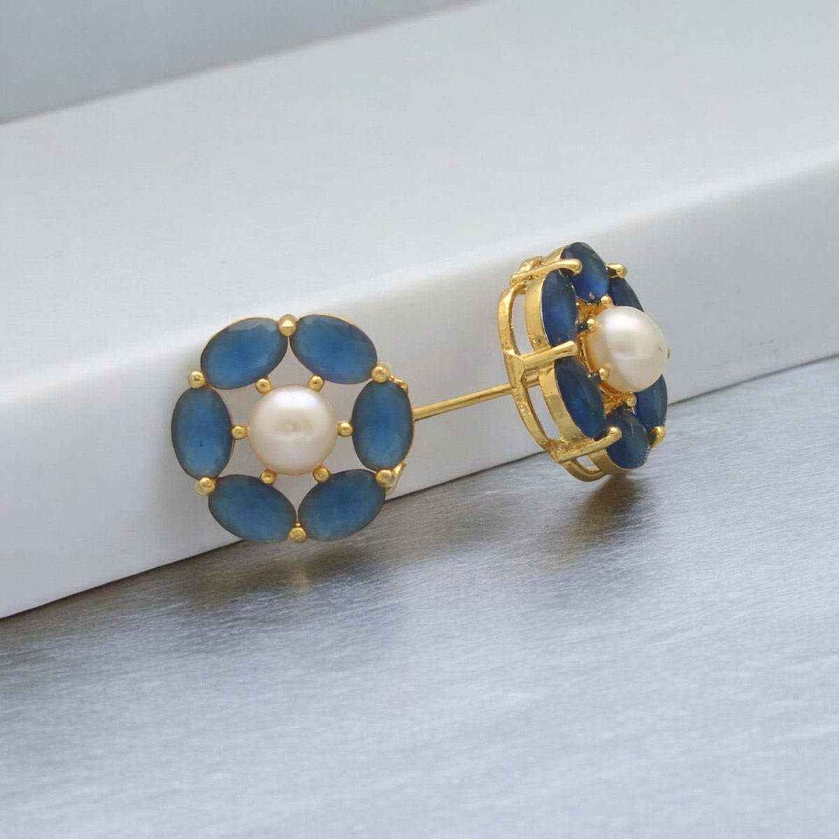 Sri Jagdamba Pearls Henna Pearl Earrings