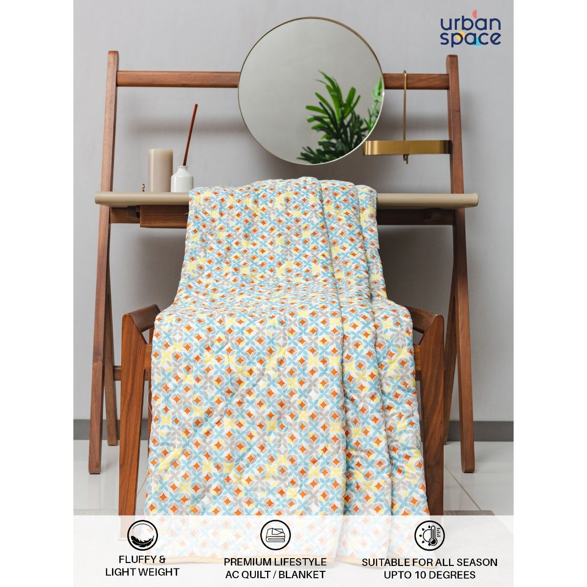 Urban Space Cotton AC Blanket & Bedsheet for Double with 2 Pillow Cover