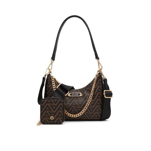 Aldo Annaendra Womens Brown Shoulder Bag with Pouch (Set of 2) (M)