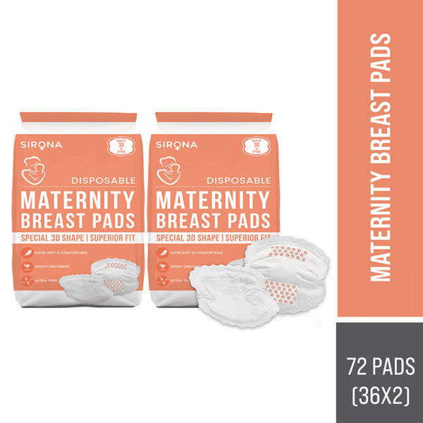 Sirona Premium Disposable Maternity Breast Pads - 36 Pads ( Pack of 2)