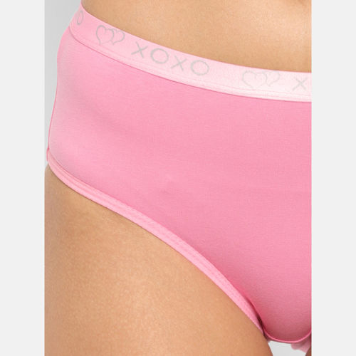 Women Light Pink Cotton Printed Panties