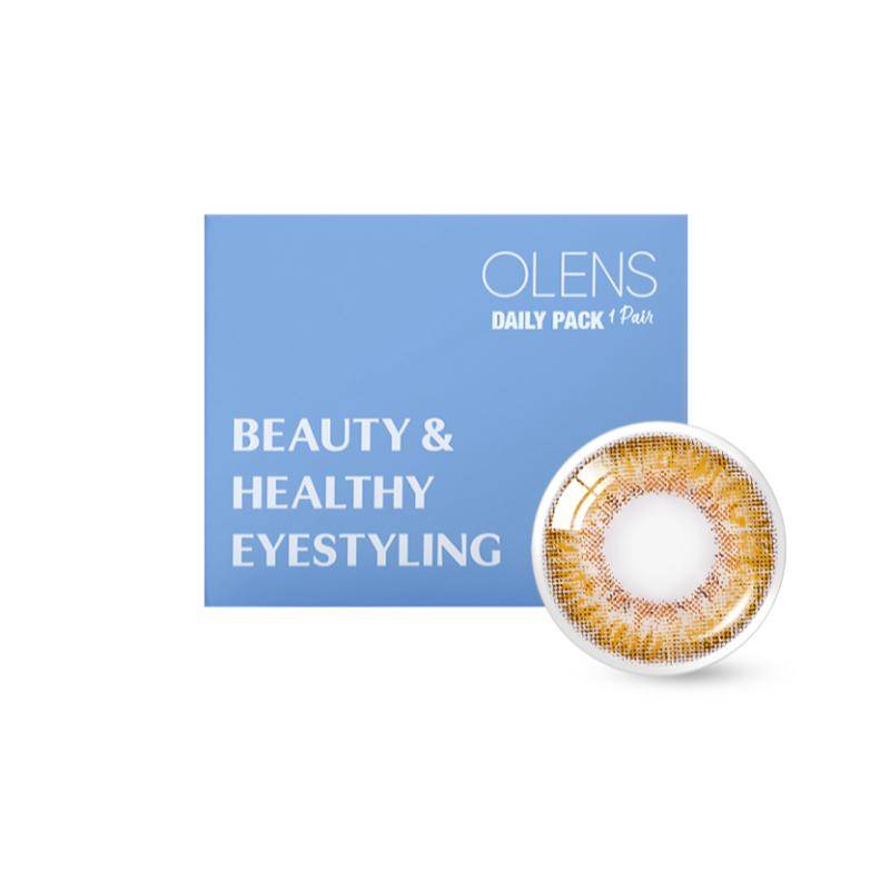 O-Lens Daily Pair Color Contact Lens Pack 1 - Secriss Coral Brown (0.00 Plano)