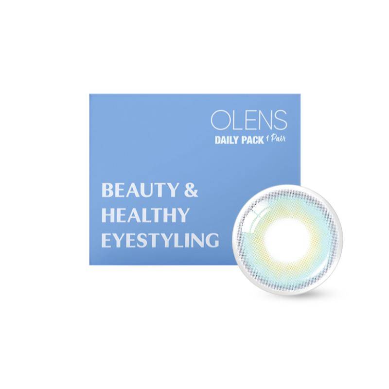 O-Lens Daily Pair Color Contact Lens Pack 1 - French Shine Aqua (0.00 Plano)