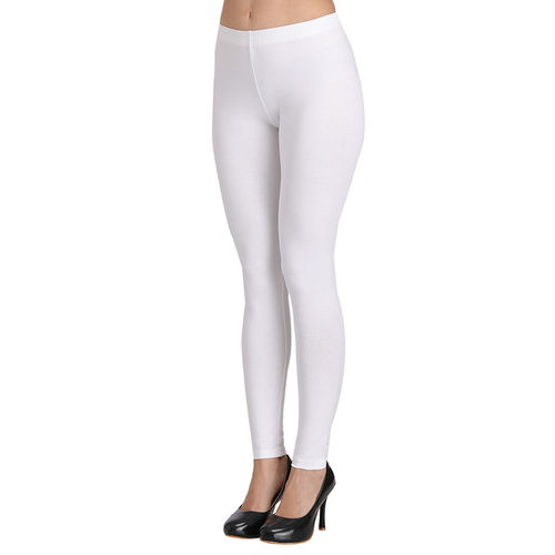 Buy Pelian Women White Full, Ankle Length Legging (XL) Online at