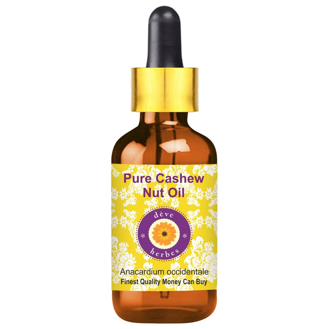 Deve Herbes Pure Cashew Nut Oil (Anacardium occidentale) Natural Therapeutic Grade
