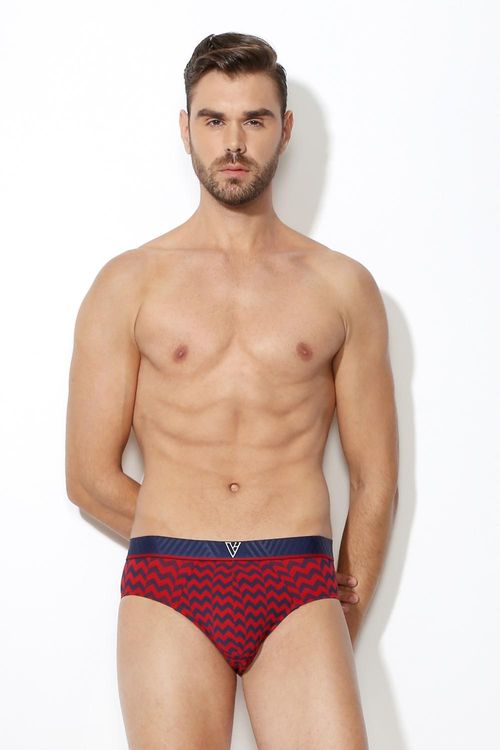 Buy Van Heusen Men 4-Way Stretch Ultra Soft Briefs Red Online