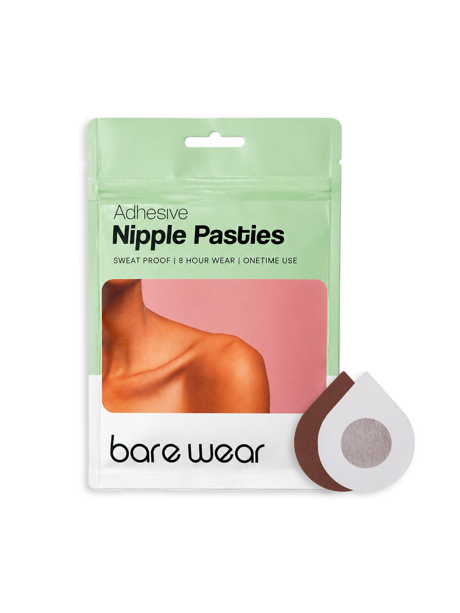 bear wear Nipple Pasties Complete Coverage Sweatproof Waterproof (5 Pairs) Brown Nipple Covers