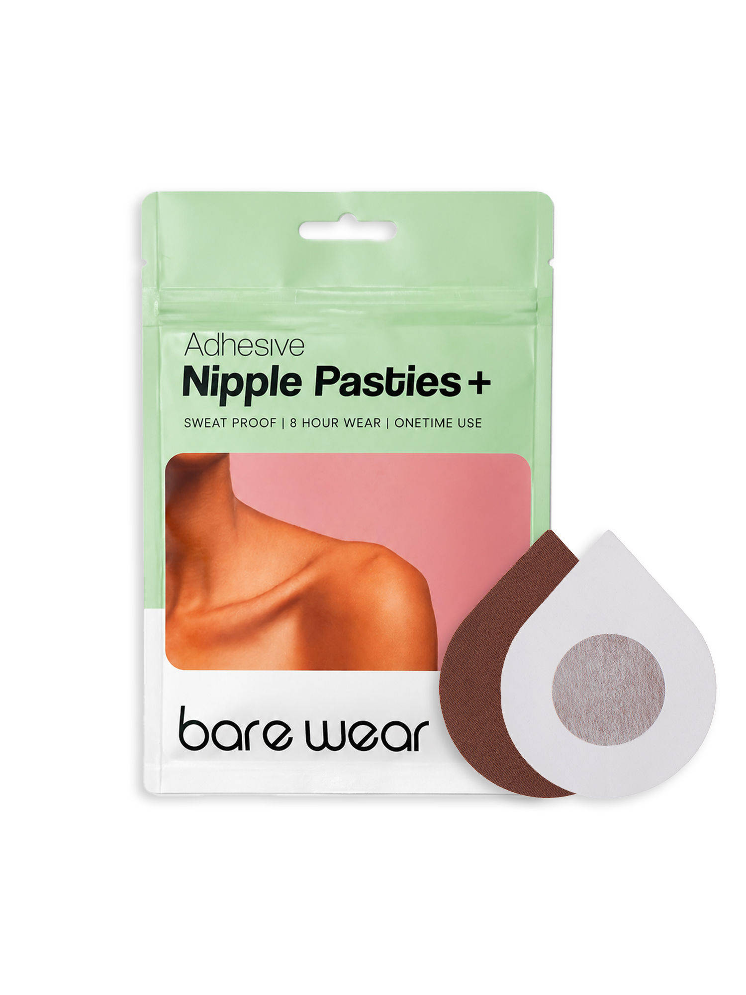bear wear Nipple Pasties Plus Sweatproof Waterproof (5 Pairs) Brown Nipple Covers