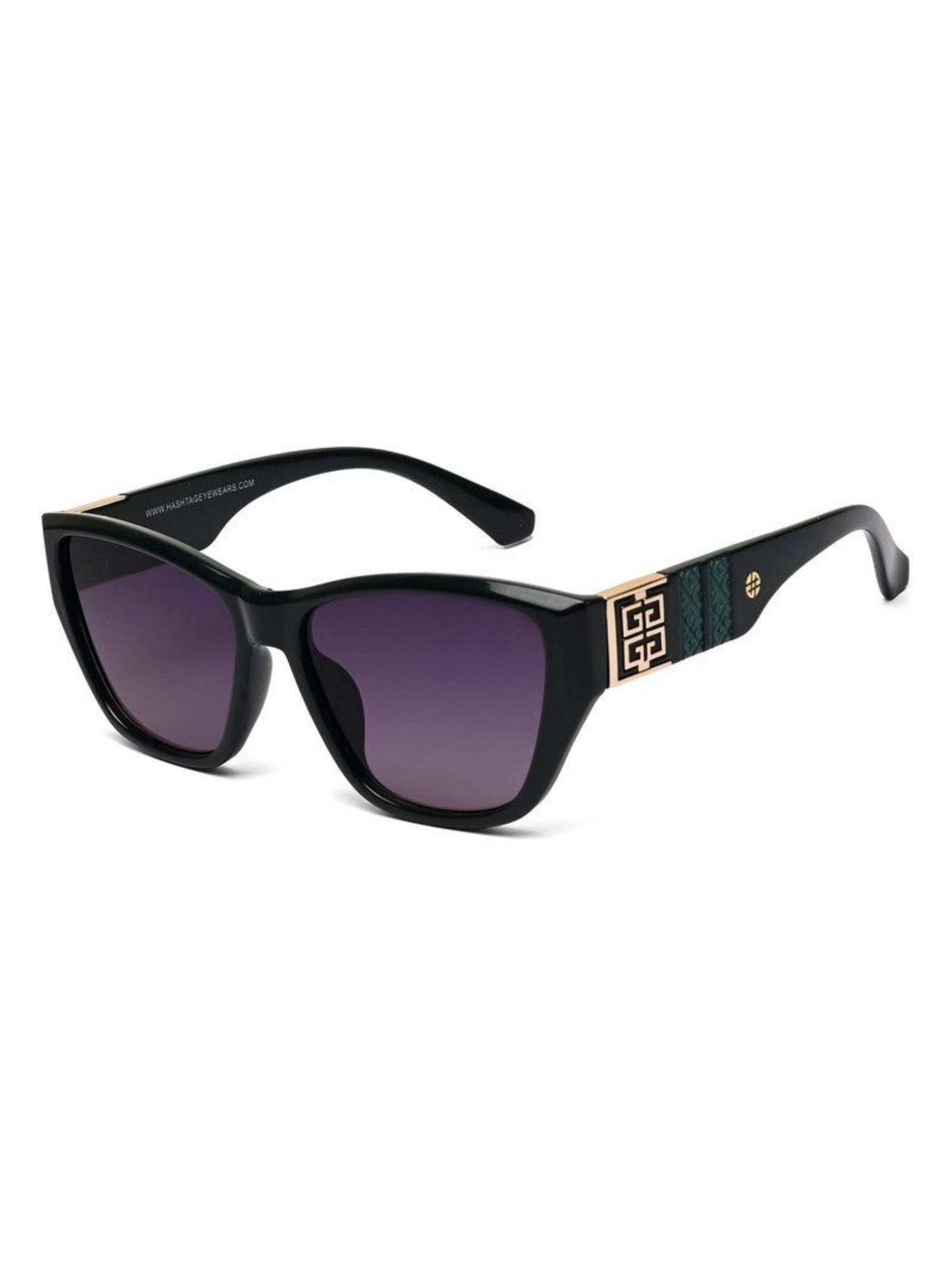 HASHTAG EYEWEAR Women Lynor Uv Protection Full Rim Purple Lens Sunglasses